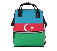 ZQYTGFDC Flag of Azerbaijan Canvas bag with large capacity and multiple pockets, suitable for mother, baby and travel