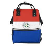 ZQYTGFDC Flag of Paraguay Canvas bag with large capacity and multiple pockets, suitable for mother, baby and travel