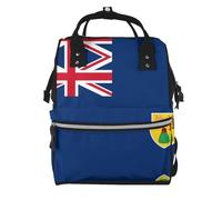 ZQYTGFDC Flag of the Turks and Caicos Islands Canvas bag with large capacity and multiple pockets, suitable for mother, baby and travel