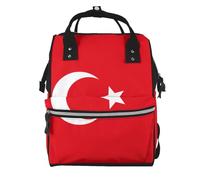 ZQYTGFDC Flag of Turkey Canvas bag with large capacity and multiple pockets, suitable for mother, baby and travel