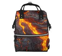 ZQYTGFDC Flow of volcanic magma Canvas bag with large capacity and multiple pockets, suitable for mother, baby and travel