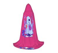 ZQYTGFDC Ghost drinking a drink S Hooded Cape For TeenagersCape With For Halloween Cosplay Costumes