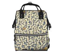 ZQYTGFDC Labyrinth Treasure Map Canvas bag with large capacity and multiple pockets, suitable for mother, baby and travel