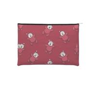 ZQYTGFDC lavender fields Women Zipper 8.9 x 6.5Inches Small Toiletry Organizer for Valentine's Day Friend Girlfriend Gifts, Illustration Bear, One Size