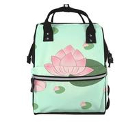 ZQYTGFDC Lotus flowers waiting to bloom Canvas bag with large capacity and multiple pockets, suitable for mother, baby and travel