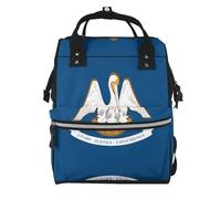 ZQYTGFDC Louisiana State Flag Canvas bag with large capacity and multiple pockets, suitable for mother, baby and travel
