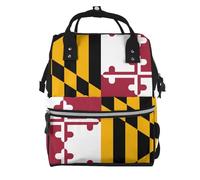 ZQYTGFDC Maryland State Flag Canvas bag with large capacity and multiple pockets, suitable for mother, baby and travel