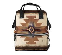 ZQYTGFDC Native American Patterns Canvas bag with large capacity and multiple pockets, suitable for mother, baby and travel