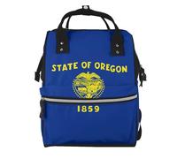 ZQYTGFDC Oregon State Flag Canvas bag with large capacity and multiple pockets, suitable for mother, baby and travel