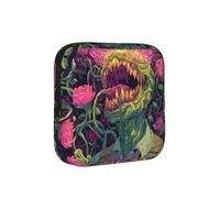 ZQYTGFDC Piranha Plant Feminine Hygiene Pouch, 6 10 Pads Capacity, Small Organizer for Purse Handbag Suitcase, Gift for Girls Women