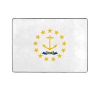 ZQYTGFDC Rhode Island State Flag Large Plush Rug 80 * 58 Inches - Super Soft Non-Slip Flannel Floor Mat for Bedroom, Living Room, Nursery, Washable Shaggy with Rubber Backing