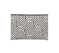 ZQYTGFDC Science Fiction Future Women Zipper 8.9 x 6.5Inches Small Toiletry Organizer for Valentine's Day Friend Girlfriend Gifts, Black Curved Texture, One Size