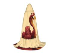 ZQYTGFDC Snake eating potato chips M Hooded Cape For TeenagersCape With For Halloween Cosplay Costumes