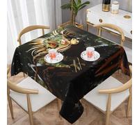 ZQYTGFDC Spiny lizards60 x60 Square Tablecloth 137 * 137cm - Decorative Wipeable Table Cover with, Table, Kitchen & Party Decor