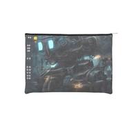 ZQYTGFDC Submarine Coral Rays Women Zipper 8.9 x 6.5Inches Small Toiletry Organizer for Valentine's Day Friend Girlfriend Gifts, Future Robot, One Size