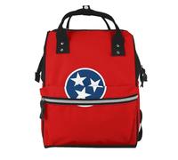 ZQYTGFDC Tennessee State Flag Canvas bag with large capacity and multiple pockets, suitable for mother, baby and travel