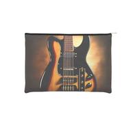 ZQYTGFDC The silent monkey Women Zipper 8.9 x 6.5Inches Small Toiletry Organizer for Valentine's Day Friend Girlfriend Gifts, Instrumental Guitar, One Size