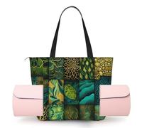 ZQYTGFDC Tropical Rainforest Display Women’s Yoga Gym Bag Shoulder, Dance, Beach, Mummy Work Zippered Main Pocket Yoga Mat Holder