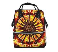 ZQYTGFDC Turning the flame Canvas bag with large capacity and multiple pockets, suitable for mother, baby and travel