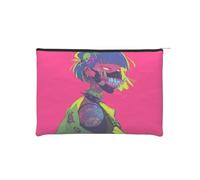 ZQYTGFDC Undersea animals fighting Women Zipper 8.9 x 6.5Inches Small Toiletry Organizer for Valentine's Day Friend Girlfriend Gifts, Poltergeist Ghost, One Size