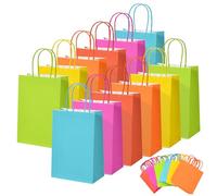 ZR EPICCART 42 Pcs Paper Party Bags with Handles - Gift Bags for Kids, Parties, Halloween, Baby Showers, Christmas, Birthdays - 15 x 8 x 21 cm
