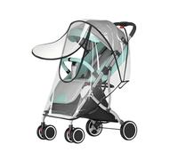 ZR Solution Baby Stroller Rain Cover Pushchair Rain Cover Pram Rain Cover Universal Waterproof Windproof Transparent Window Breathable Food Grade Zipper Stroller Buggy Pram Cover 80 X 55 X 40 Cm