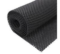 ZR Solution Black Bar Shelf Liner Roll Non-Slip Waterproof Grip Mat, Non-Adhesive Anti-Slip Drawer & Cabinet Liner, Cut-to-Size Mesh for Kitchen & Bar (30X150CMX2-3MM)