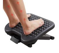 ZR Solutions Adjustable Under Desk Footrest with Massage Texture, 3 Height Positions & 30° Rocking Tilt Angle, Ergonomic Foot Stool for Office, Home, Guitar Rest