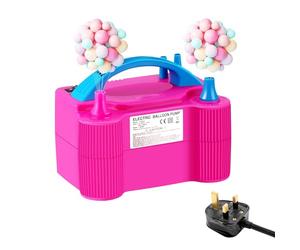 ZR Solutions Balloon Pump 600W Dual Nozzle Portable High Power Electric Balloon Inflator 220-240V Automatic Balloon Pump Electric Birthday Wedding Party Decoration Fast Balloon Blower Machine Uk Plug
