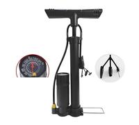 ZR Solutions Bike Floor Pump With Gauge 160 PSI High Pressure Track Pump, Metal Bicycle Tyre Inflator, Presta Schrader Dunlop Compatible, Floor Standing Air Pump For Road MTB Hybrid Motorcycle Balls