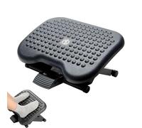 ZR Solutions Foot Rest Under Desk Adjustable Angle Under Desk Footrest Ergonomic Tiltable 3-Height Design Foot Massage Surface Non-Slip Base, Foot Stool 30 Degree Tilt Home Office Chair Leg Support