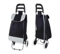 ZR SOLUTIONS Lightweight 35L 2-Wheel Folding Shopping Trolley - Hard-Wearing, Waterproof, Insulated, Collapsible for Easy Storage, Durable Travel Grocery Cart, Push/Pull Luggage Trolley with Flat-Pack