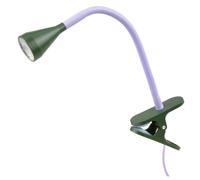 ZR Solutions NÄVLINGE LED Clamp Spotlight - Adjustable Clip-On Desk & Reading Lamp, Slim Energy-Efficient Task Light (Lilac/Dark Green)