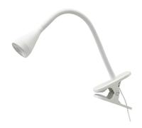 ZR Solutions NÄVLINGE LED Clamp Spotlight - Adjustable Clip-On Desk & Reading Lamp, Slim Energy-Efficient Task Light (White)