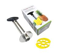 ZR Solutions Pineapple Peeler & Corer Slicer Cutter 2 in 1 Stainless Steel Peeler Tool, Quick Peel, Core Fruit Spiral Slicer Pineapple Rings Slice Cutter, Sharp Thicker Blade Kitchen Tools, Gadgets