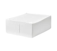 ZR Solutions SKUBB Storage Case White 43x53x19 cm | Underbed Fabric Storage Box with Handle | Foldable Wardrobe Organizer (White)
