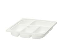 ZR Solutions TROFAST Storage Tray with Compartments White 42x30x5 cm | Modular Stacking Organiser Tray for Toys, Kids Storage, Small Parts & Components Sorting - Shallow Compartment Storage Box