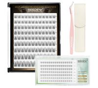 (ZR01+BM01+P02) 3 Pieces Combinations of DIY Lashes, SEEDEW Self-Adhesive False Eyelashes at Home, Press on/Pop on Lashes (Items Included as Shown in the Picture)