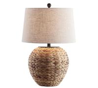 ZR98US 24.5 Inch Banana Leaf Table Lamp with Linen Shade, Versatile for Living Room and Office (Natural)