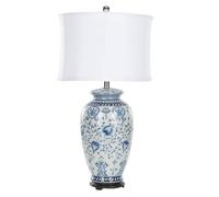 ZR98US 29" Chinese Style Ginger Jar Table Lamp with, Blue/White Suitable for Bedroom and Living Room