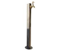 ZR98US 304 Stainless Steel Vertical Garden Water Column, Freestanding Hose Stand with Faucet, Decorative Water Fountain for Irrigation and Watering