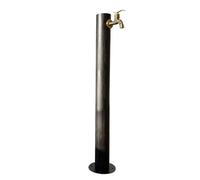 ZR98US 304 Stainless Steel Vertical Garden Water Column, Freestanding Hose Stand with Faucet, Decorative Water Fountain for Irrigation and Watering
