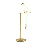 ZR98US Bird Paper Bedroom Art Decor Stand Origami Light Study Bedside Reading Desk Lamp Table Lamps for Living Room, 22 * 72cm, Gold