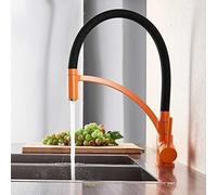 ZR98US Black Bronze Kitchen Sink Faucet - Solid Brass Body with Ceramic Disc Cartridge, Hot and Cold Water Sprayer, Chrome Finish
