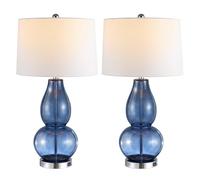 ZR98US Blue Gourd Table Lamp with USB Charging, Suitable for Multiple Spaces Set of 2