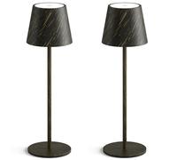 ZR98US Cordless Waterproof Portable Rechargeable LED Table Lamp 2-Pack, Battery Powered, Stepless Dimming, Restaurants/Camping Suitable for Living Room, Dormitory, Office,(Copper)