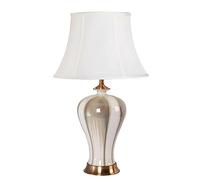 ZR98US Desk Lampe de Chevet Bedside Night A Few Lamps on Sofa of New Chinese -Style All -Copper Ceramic Table Lamp at The Sofa(Color:B,Size:Button)