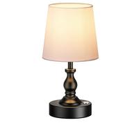 ZR98US Dimmable Cordless Touch LED Table Lamp, Rechargeable Battery Powered, 3 Levels Brightness, Patio, Restaurant Suitable for Living Room, Dormitory, Office,(Matte Black)