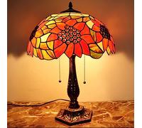 ZR98US lamp Touch Bedside Table Lamps roomGlass Lampshade Antique Bed Headlights are Suitable for Living Room Bedroom Desk Decoration(Color:A,Size:Buttons)