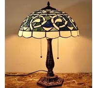 ZR98US lamp Touch Bedside Table Lamps roomGlass Lampshade Antique Bed Headlights are Suitable for Living Room Bedroom Desk Decoration(Color:A,Size:Buttons)